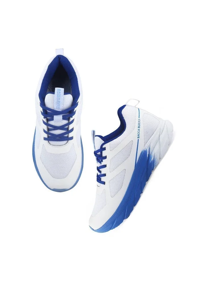 Bacca Bucci White Blue Sprint Mystique High-Performance Athletic Sneakers for Women | Best Price UAE